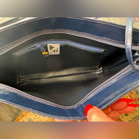 Vintage J. Renee Blue Snakeskin Bag - Picture 9 of 10